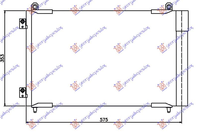 Hladnjak klime 1.6 hdi dizel (530×350×16) motor dv6ted4