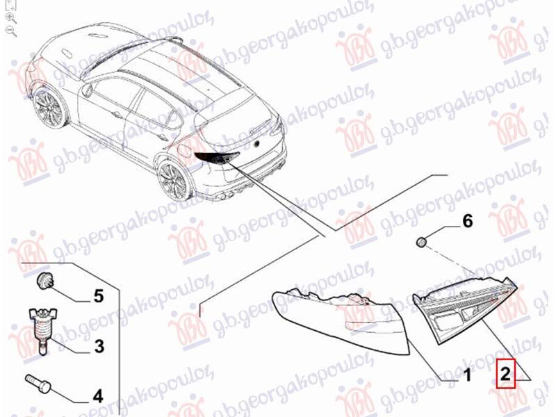 Štop lampa unutarnja LED (O)