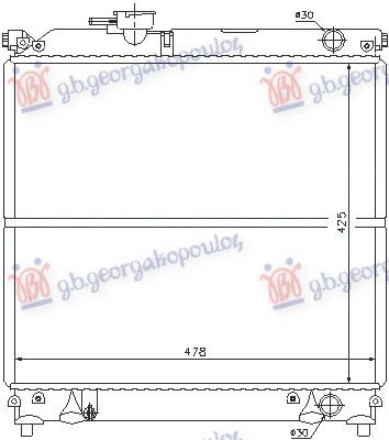 Hladnjak motora 1.6 benzin. automatski (425x490) (NRF)