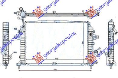 Hladnjak motora 1.7-1.9 CDTi/2.0i OPC. automatski sa/bez klime (600x410) (VALEO)