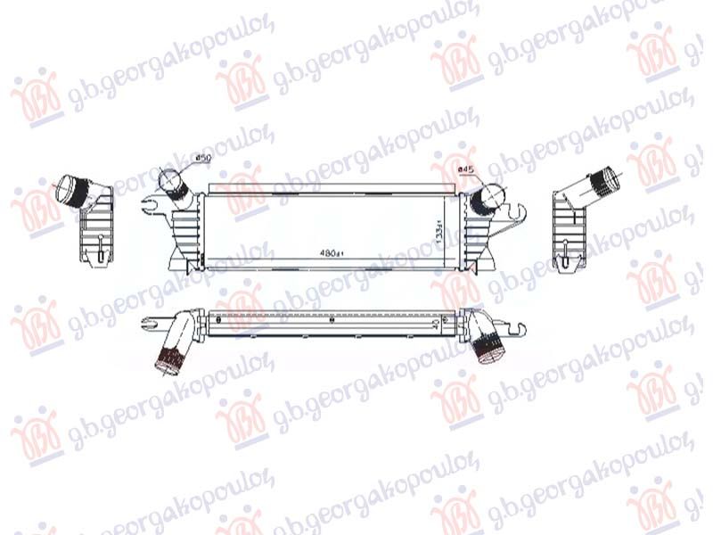 Intercooler 1.9 dCi dizel 2000- (480x133)