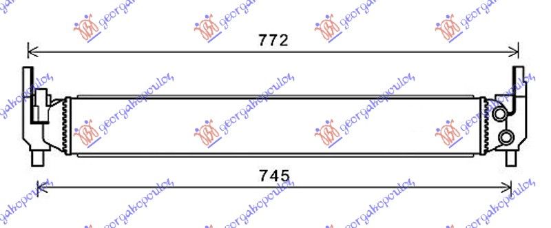 Dodatni hladnjak motora 1.2-1.4 benzin (646x860x56) (NRF)