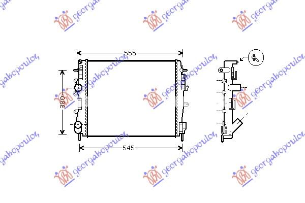 Hladnjak motora 1.5 dCi dizel (460x470) (NRF)