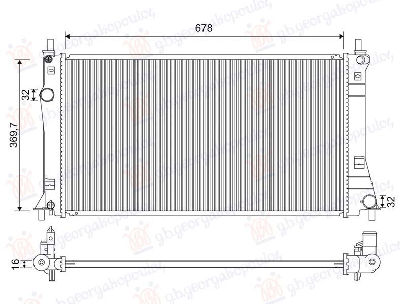 Hladnjak motora 1.8-2.0 benzin 2009- (675x368) (VALEO)