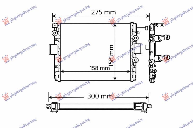 Hladnjak motora 2.8 TDI dizel (mehanički) (650x440) (VALEO)