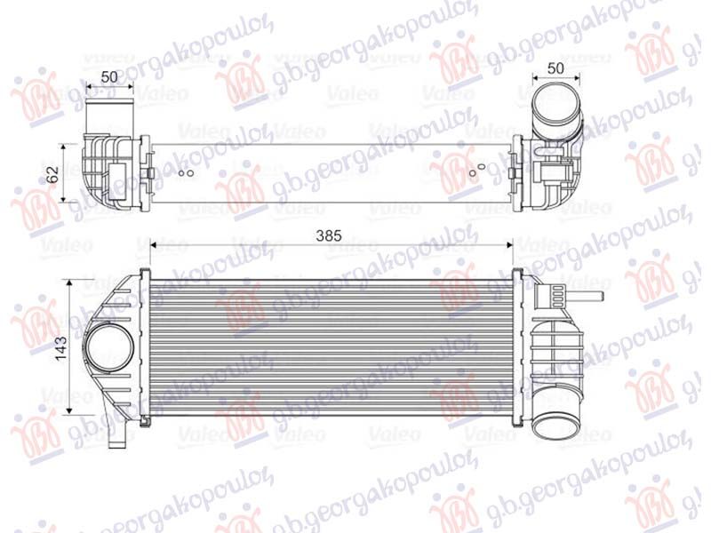 Intercooler 1.5 dCi (385x144x64)