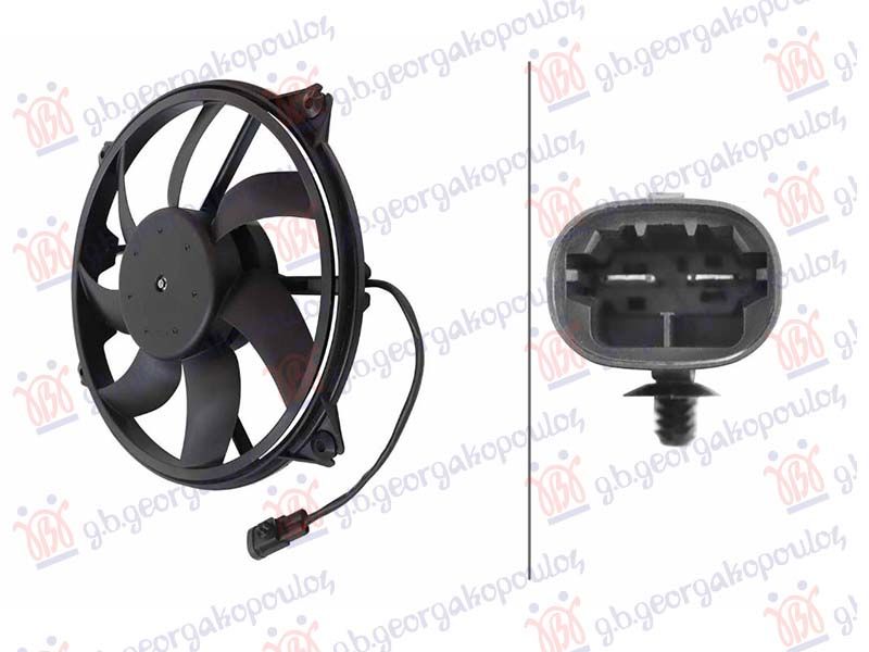 Ventilator (motor + ventilator) (2 pina) (388mm)