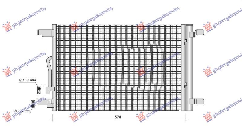Hladnjak klime 1.0-1.5-2.0 benzin-2.0 dizel (535x375x12)