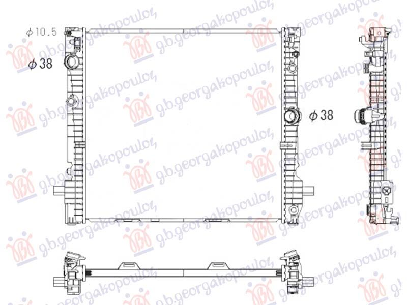 Hladnjak motora 2.0 benzin/hibrid (615x605)
