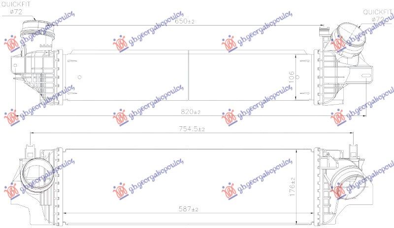 Intercooler 2.0 benzin (F72-72) (587x176)