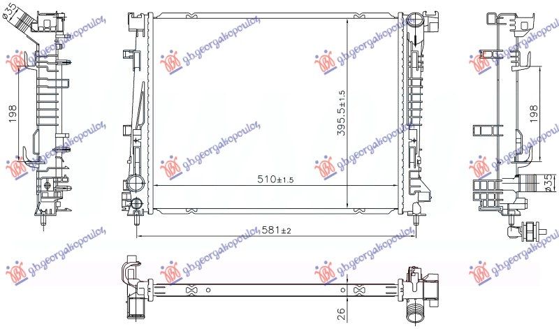 Hladnjak motora 1.0 benzin automatik (510x395)