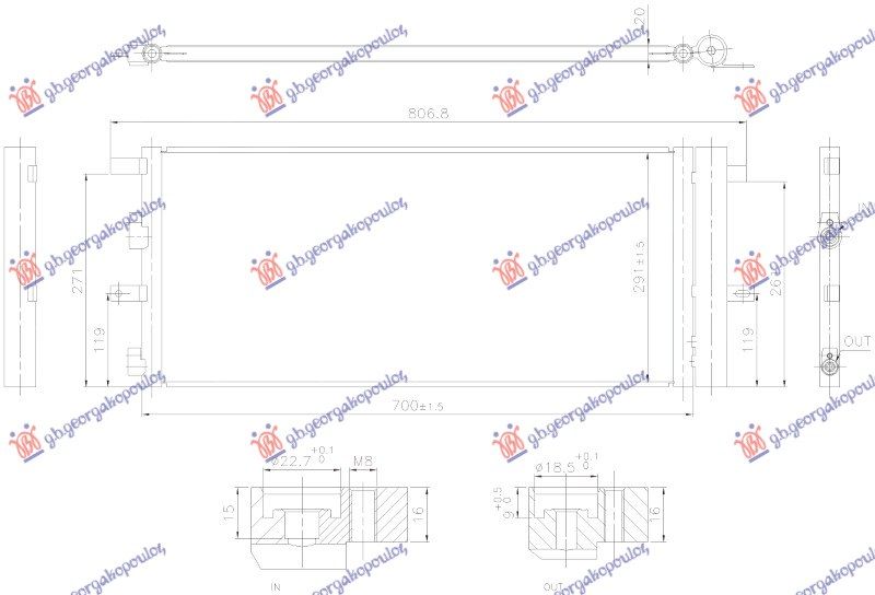 Hladnjak klime 2.0 dizel (700x291x20) (NISSENS)