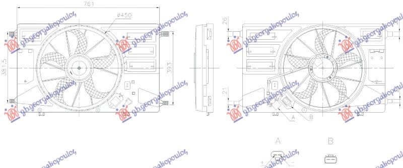 Ventilator 2.0-2.2 dizel