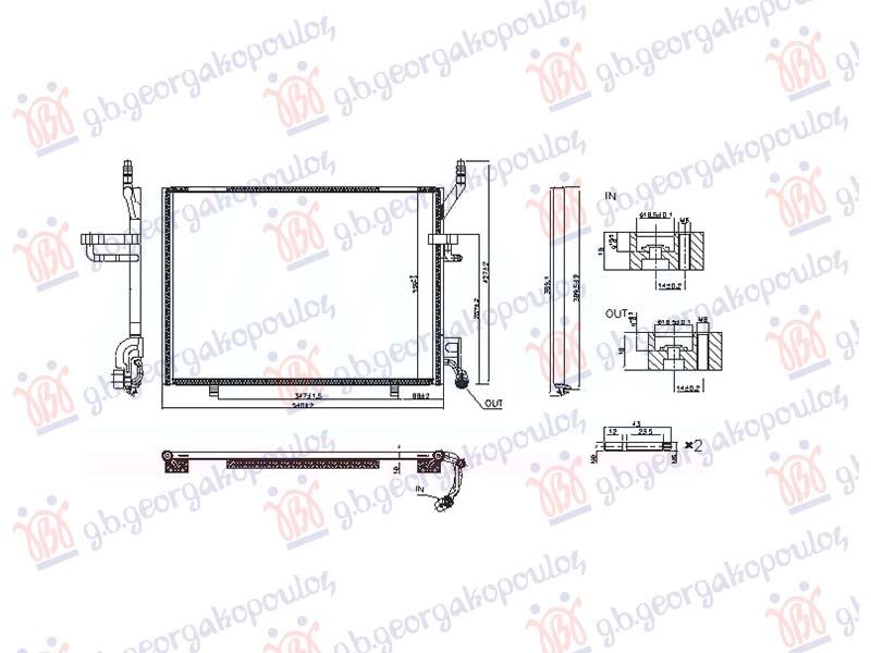 Hladnjak klime 1.0 EcoBoost benzin ručni (500x359x16) (NRF)