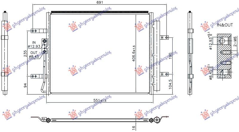 Hladnjak klime 1.6 benzin-hibrid (NRF)