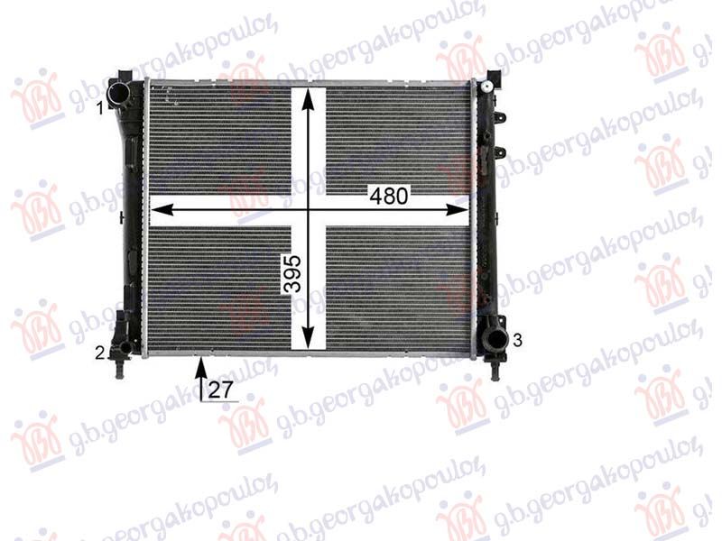 Hladnjak motora 0.9 benzin-1.3 dizel (480x392x34) (MARELLI)
