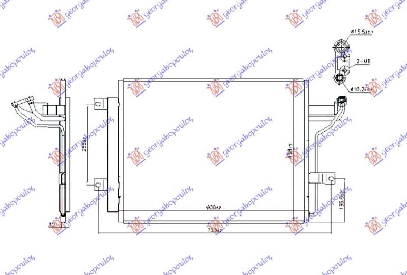 Hladnjak klime 1.5-2.0 benzin - 2.0 hibrid (600x438) (KOYO)