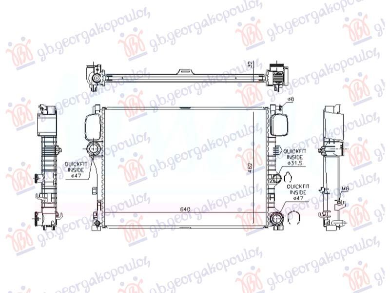 Hladnjak motora 4.0 dizel - 4.7-5.5 benzin (640x462)