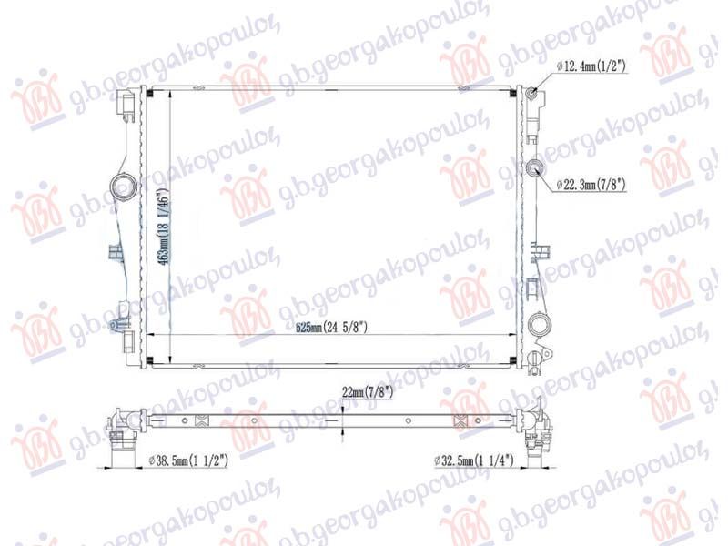 Hladnjak motora 1.5-2.0 benzin - 2.0 dizel (625x477)