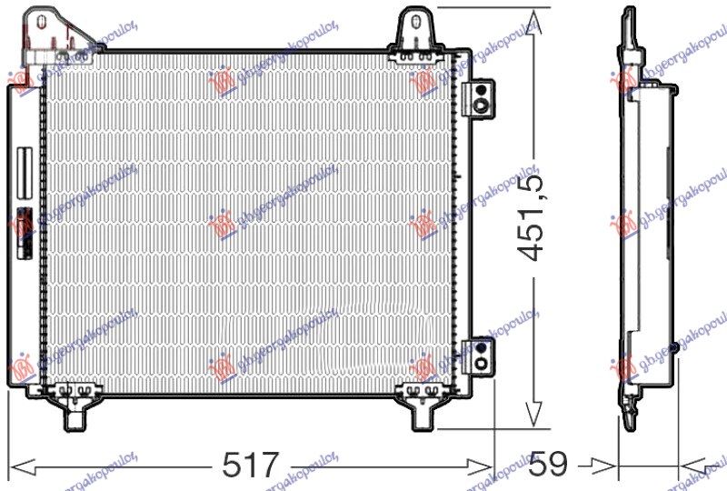 Hladnjak klime 1.2 benzin-1.5 dizel (455x363x12)