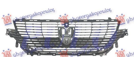 Rešetka crna sa kromiranom lajsnom (sa otvorom za kameru) (sa 2 otvora za senzore)