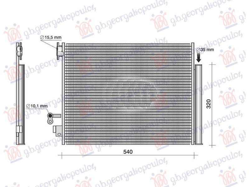 Hladnjak klime 1.3 benzin - 1.5 dizel (503x393)