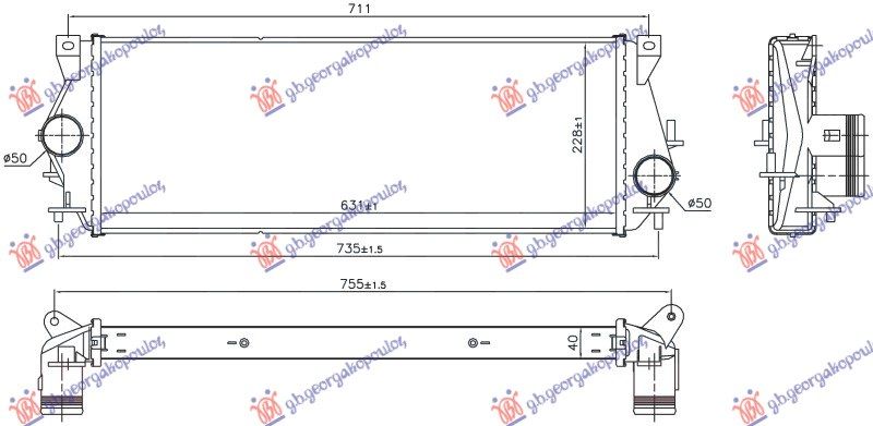 Intercooler 2.5 dizel (631x228)