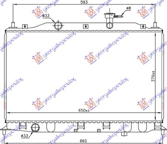 Hladnjak motora 1.4–1.6cc 16v +/- klima (37X65)