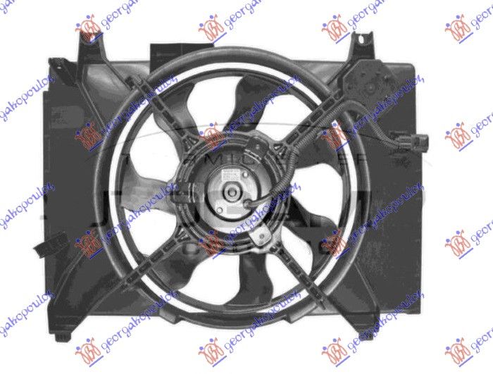 Ventilator hladnjaka komplet 1.5 crdi dizel - a/c (2 PIN)