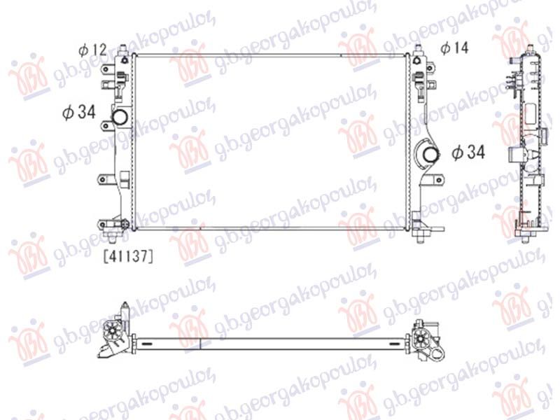 Hladnjak motora 1.6 benzin (GR) (625x407) (KOYO)