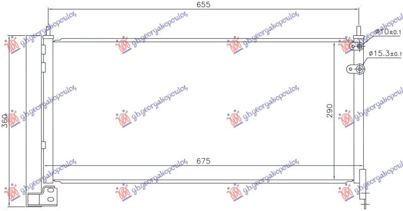 Hladnjak klime 1.8 benzin/hibrid automatski/ručni (675x290x16) (KOYO)