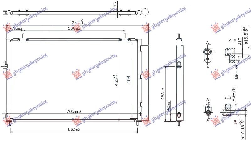Hladnjak klime za sve modele benzin/dizel (665x415x16) (KOYO)