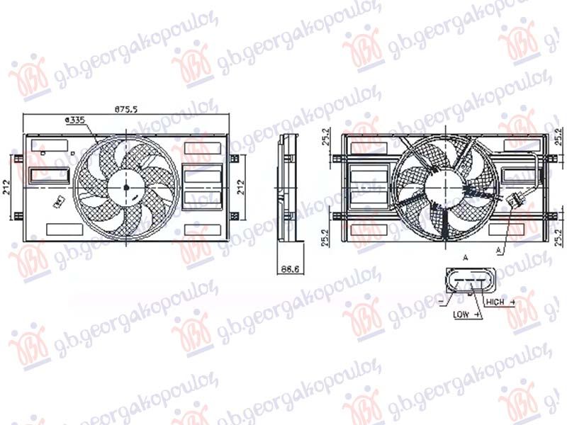 Ventilator 1.0 benzin (330mm) (NISSENS)