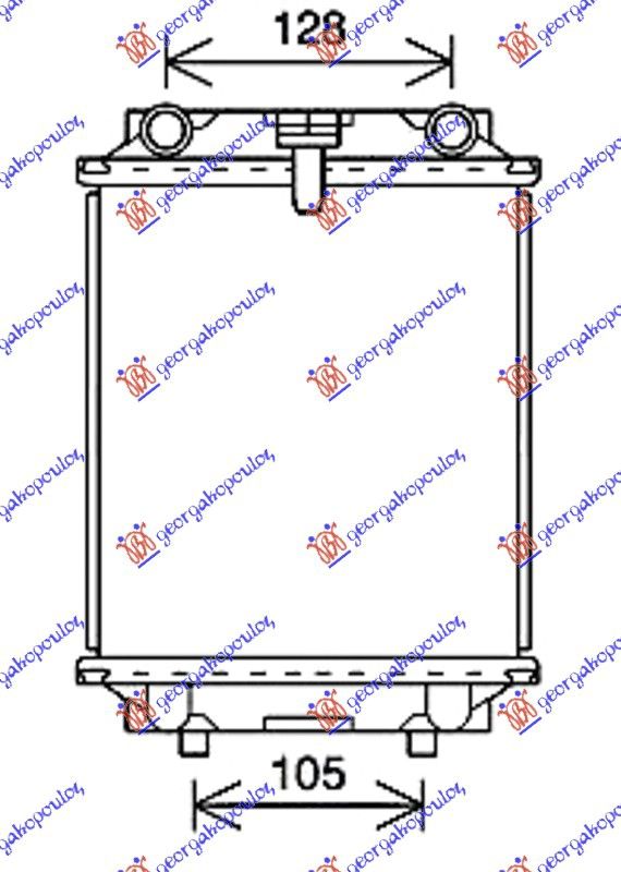Dodatni hladnjak motora 2.0 TSI benzin (215x190x26) (VALEO)