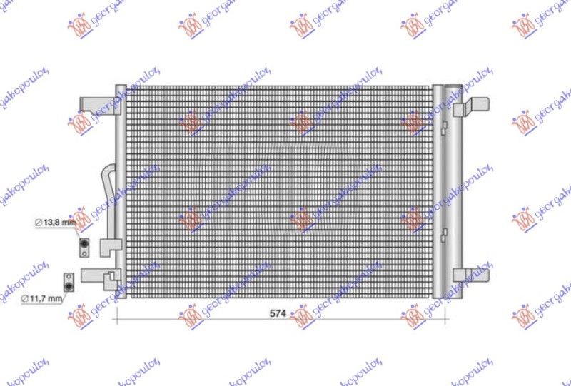 Hladnjak klime 1.4-1.5-2.0 TSI benzin - 2.0 TDI dizel (576x388) (KOYO)