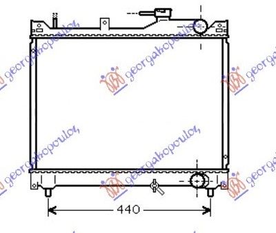 Hladnjak motora 1.6 benzin (425x525) (NRF)