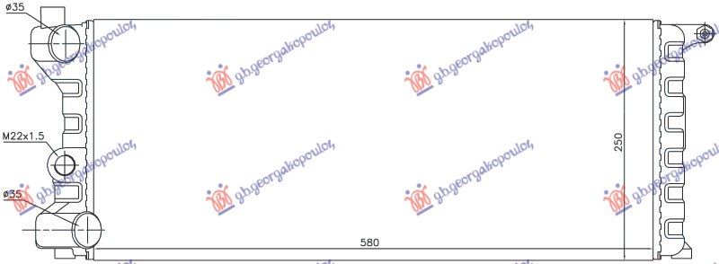 Hladnjak motora 750-1000. pogon na sva četiri kotača (580x250x34) 1986-1989 (NRF)