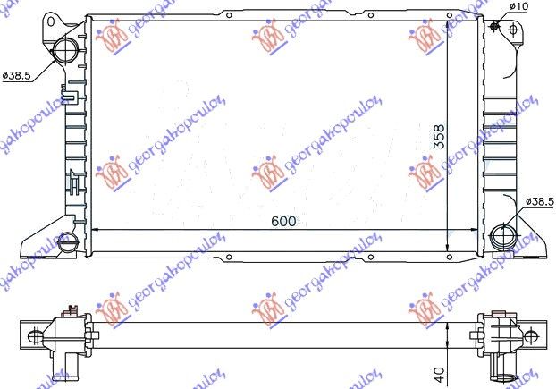 Hladnjak motora 2.5 dizel bez klime (600x360) (NRF)