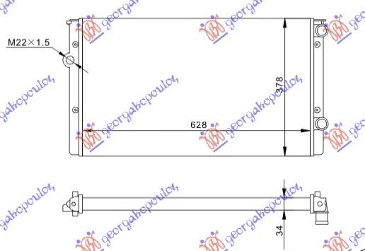 Hladnjak motora 1.9 TD (630x380) (NRF)