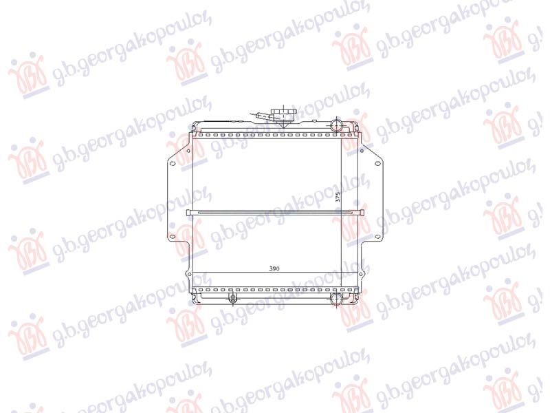 Hladnjak motora 1.3 benzin (360x390) (NRF)