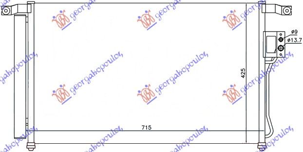 Hladnjak klime 2.7 i 24v - 2.2 crdi (67,5×42,5)