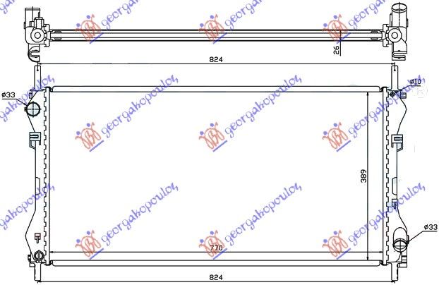 Hladnjak motora 2.0 TDI/TDCI dizel sa/bez klime (770x400) (NRF)
