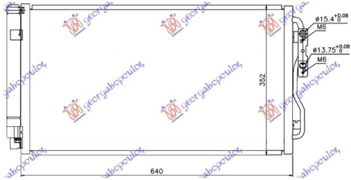 Hladnjak klime benzin/dizel (600x340x16) (NRF)