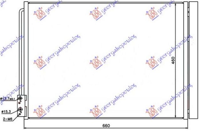 Hladnjak klime benzin/dizel (625x470x16) BEHR tip (&GT/F07) (KOYO)