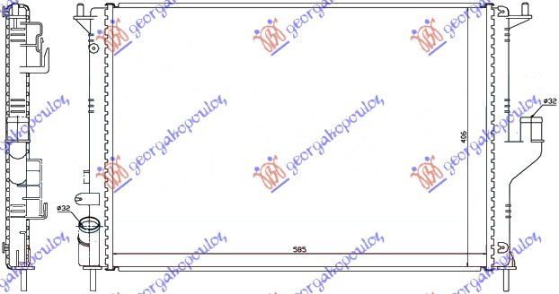 Hladnjak motora za benzin/dizel (580x400) (NRF)