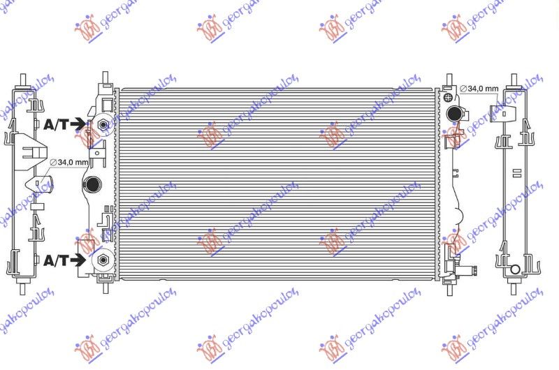 Hladnjak motora 2.0 dizel sa/bez klime. automatski (680x415) (NRF)