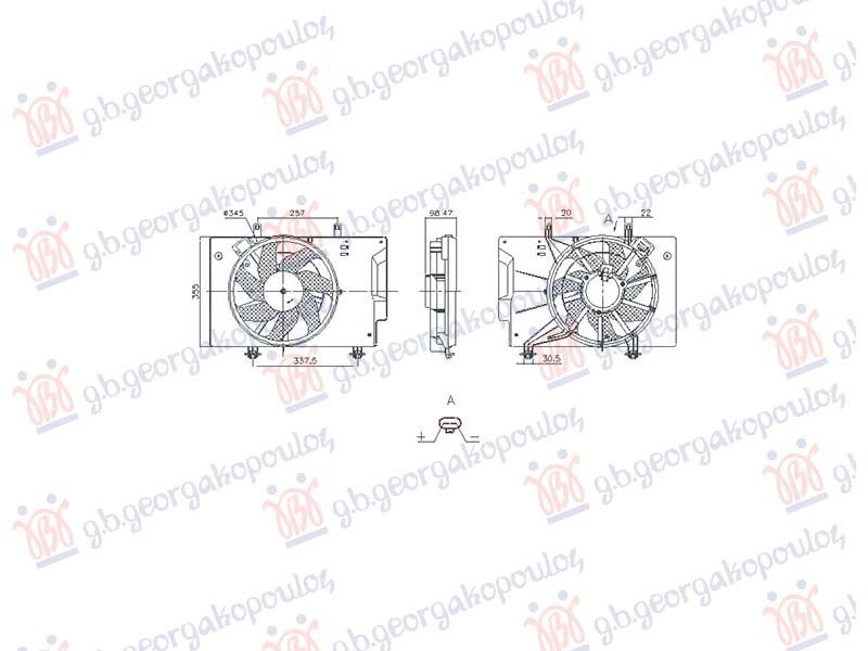 Ventilator 1.5 dizel (jednostruki) (NRF)