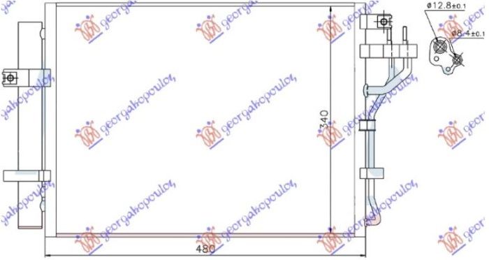 Hladnjak klime za sve benzinske modele (440x340x16) (NRF)