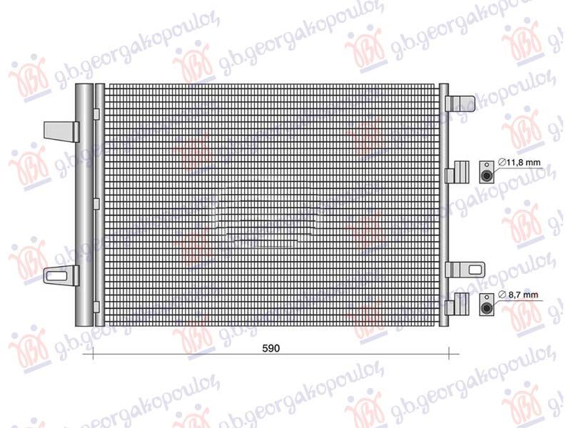 Hladnjak klime za sve modele benzin-dizel (570x430x12) (NRF)