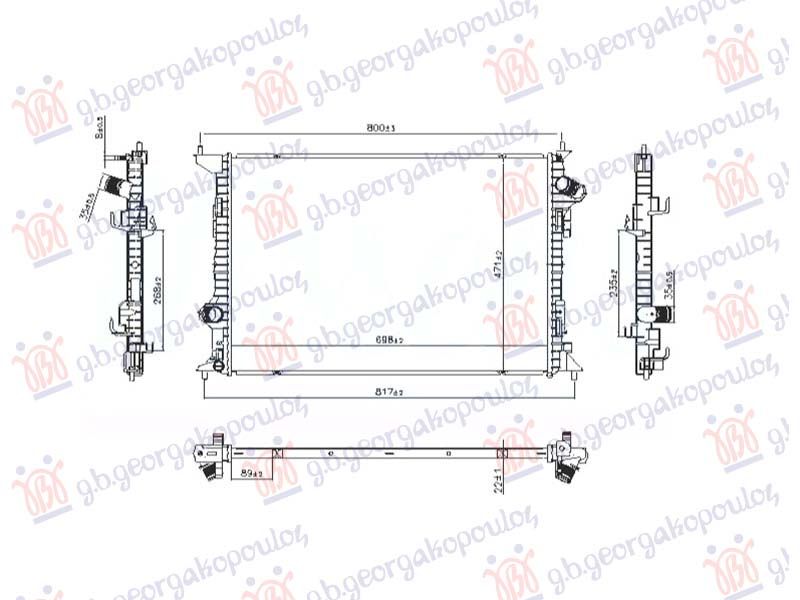 Hladnjak motora 1.5 dizel (698x470) (NRF)